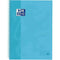 Oxford School Europeanbook - notitieboek - gekleurde rand - A4+ - ruit 5mm - 80 vel - 4 gaats - hardcover - pastel blauw