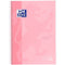 Oxford School Europeanbook - notitieboek - gekleurde rand - A4+ - ruit 5mm - 80 vel - 4 gaats - hardcover - pastel roze