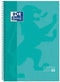 Oxford School Europeanbook - notitieboek - gekleurde rand - A4+ - ruit 5mm - 80 vel - 4 gaats - hardcover - pastel mint