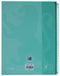 Oxford School Europeanbook - notitieboek - gekleurde rand - A4+ - ruit 5mm - 80 vel - 4 gaats - hardcover - pastel mint