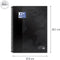 Oxford School Europeanbook - notitieboek - gekleurde rand - A4+ - ruit 5mm - 80 vel - 4 gaats - hardcover - zwart