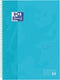 Oxford School Europeanbook - notitieboek - gekleurde rand - A4+ - ruit 5mm - 80 vel - 4 gaats - hardcover - pastel blauw