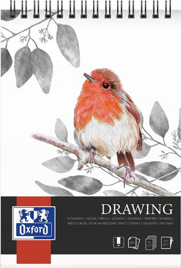 Oxford tekenblok spiraal A4 - tekenen met kleurpotloden - 40 vel - 160g