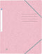 Oxford Top File + - elastomap - 3 kleppen - elastiek - A4 - pastel roze - pak 10 stuks