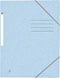 Oxford Top File + - elastomap - 3 kleppen - elastiek - A4 - pastel blauw - pak 10 stuks
