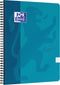 Oxford Touch - Schrijfblok - A4 - Geruit - 140 pagina's - 90g - soft cover - aqua
