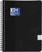 Oxford Touch - Schrijfblok - A5 - Geruit - 140 pagina's - 90g - soft cover - zwart