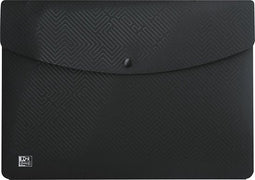 Oxford Urban documentenmap met drukknopsluiting , formaat A4, uit PP, zwart