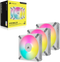 Corsair iCUE AF120 RGB ELITE - PWM Ventilator - 2100 rpm - Wit (3-pack)