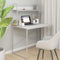 vidaXL - Computerbureau - 110x60x138 - cm - bewerkt - hout - wit