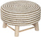 Voetensteun Home ESPRIT Jute Eucalyptushout 50 x 50 x 30 cm