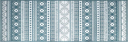 vidaXL - Buitenkleed - omkeerbaar - 80x250 - cm - aqua - en - wit