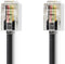 Nedis TCGP90100BK50 - Telefoonhoorn kabel - RJ10 male/male - 500 cm - Zwart