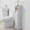 SoBuy FRG177-II-W - Toiletkast - 2-in-1 ontwerp met toiletrolhouder - Wit 20x18x95cm