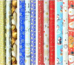 CHRISTMAS COMPLETE cadeaupapier - Kerstpapier inpakpapier - 3 meter x 70 cm - 12 rollen