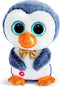 Nici pluche knuffel - Pinguin Sniffy - wit/blauw - 15 cm