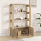 vidaXL - Dressoir - 80x30x119,5 - cm - bewerkt - hout - sonoma - eikenkleurig