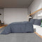 vidaXL - Dekbedovertrekset - 200x200 - cm - katoen - antracietkleurig