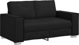 vidaXL - Loveseat - Bank - Zwart - 120 - cm - Kunstleer