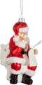 Kerstman op toiletpot kerstbal - Sass & Belle