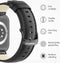 imoshion Classic lederen bandje - Geschikt voor Apple Watch 1, 2, 3, 4, 5, 6, 7, 8, 9, 10 (42 mm), SE - 38/40/41 mm - Zwart - One Size