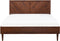 MIALET - Bed LED - Donkere houtkleur - 160 x 200 cm - Vezelplaat