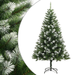 vidaXL - Kunstkerstboom - met - scharnieren - en - sneeuw - 210 - cm