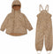 Konges Sløjd Rainy Palme Rainwair set Leo Brown - Regenpak - Regenjas en Regenbroek - Set - Maat 5-6 jaar