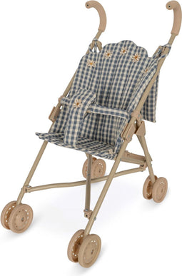 Konges Sløjd Poppenwagen /Doll Stroller/ Buggy - Captains Blue Check