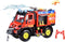 Dickie Unimog U530 - Brandweerwagen - trekhaak en waterpistool met afstandsbediening - Rood