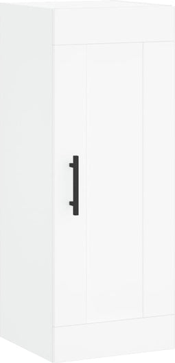 vidaXL - Wandkast - 34,5x34x90 - cm - bewerkt - hout - wit