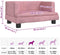 vidaXL - Hondenmand - 60x40x30 - cm - fluweel - roze