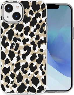 imoshion Hoesje Geschikt voor iPhone 14 Hoesje Siliconen - imoshion Design hoesje - Goud / Golden Leopard