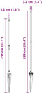 vidaXL - Hekpalen - met - Spike - 13 - stuks - Ø32 - mm - 180 - cm - Gegalvaniseerd - Staal