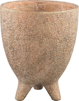 PTMD Binky Ronde Bloempot - 33 x 33 x 40 cm - Cement - Goud