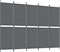vidaXL - Kamerscherm - met - 5 - panelen - 250x180 - cm - antracietkleurig