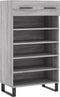 vidaXL - Schoenenkast - 60x35x105 - cm - bewerkt - hout - grijs - sonoma - eikenkleur