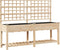 vidaXL - Tuinplantbak - met - Trellis - & - Plank - 203x53x152 - cm - Massief - Vurenhout