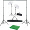 vidaXL - Fotostudioset - met - achtergrond, - lampen - en - paraplu's