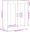 vidaXL - Wandkast - 69,5x34x90 - cm - bewerkt - hout - betongrijs