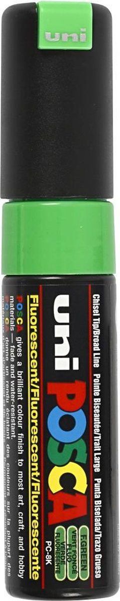 Posca - Verfstift posca pc8k b schuin fluor groen