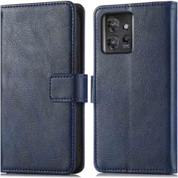 iMoshion Hoesje Geschikt voor Motorola ThinkPhone Hoesje Met Pasjeshouder - iMoshion Luxe Bookcase - Donkerblauw
