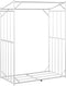 vidaXL - Haardhoutrek - met - regenhoes - 150x80x200 - cm - gegalvaniseerd - staal