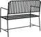 vidaXL - Tuinbank - met - Lattenontwerp - Zwart - 107 - cm - Staal
