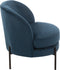 J-Line lounge Stoel Rond - textiel/metaal - blauw