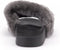 Warmbat Barlee - Dames Slippers - Pluizige voetband van wol - Dark Grey