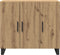 vidaXL - Dressoir - met - 3 - Deuren - Artisan - Eikenhout - 90x34x80 - cm - Gelaagd - Hout