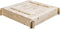 SwingKing Houten Zandbak Gucio (onbehandeld) | Met 2 bankjes en deksel | 120x120x20cm