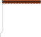 vidaXL - Luifel - uittrekbaar - met - windsensor - LED - 300x250 - cm - oranje - bruin