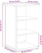 vidaXL Dressoir - 35x35x55 cm - Bewerkte Hout - Vintage Stijl - Artisanaal Eikenkleur